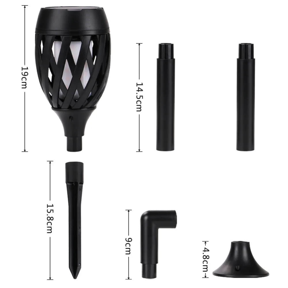 Leds à Prova Água da Tocha Solares para Jardim do Pátio ao ar Lâmpada de Luz da Chama Usb de Carregamento Chama Solar Luzes Livre Led Luz 96 d' 4 LEDs À Prova D' Água Da Tocha