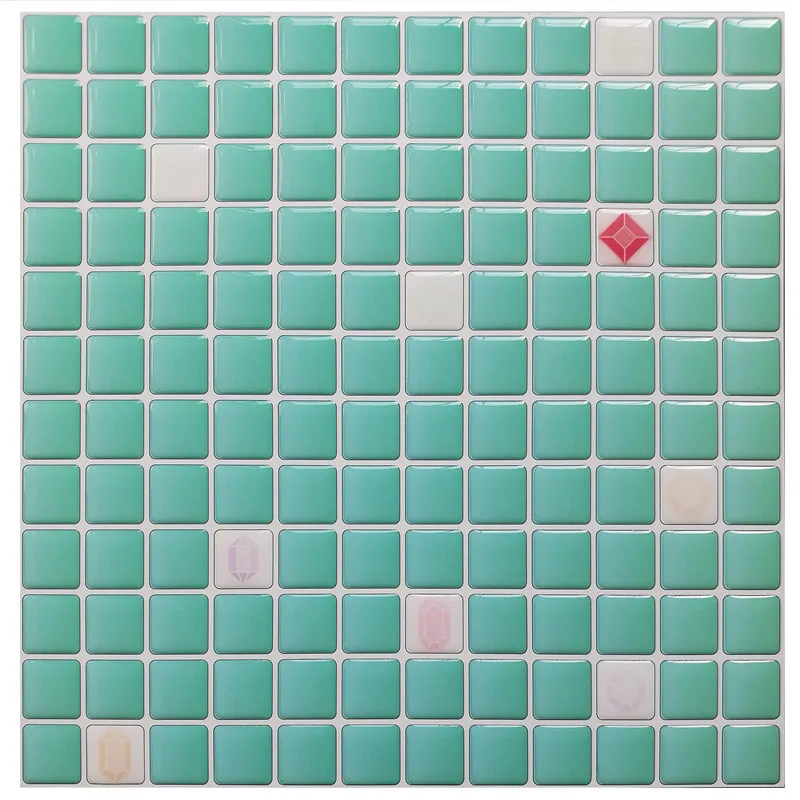 10 шт./компл. мозаичная плитка самоклейка кухня щиток жиронепроницаемый, водонепроницаемый обои 3D реальное касание ванная комната самоклеющиеся Декор Фреска - Цвет: MS002