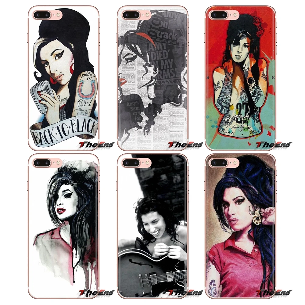 UK Girl Singer Amy Winehouse Silicone Phone Shell Case For Samsung Galaxy S3 S4 S5 Mini S6 S7 Edge S8 S9 S10 Plus Note 3 4 5 8 9 |