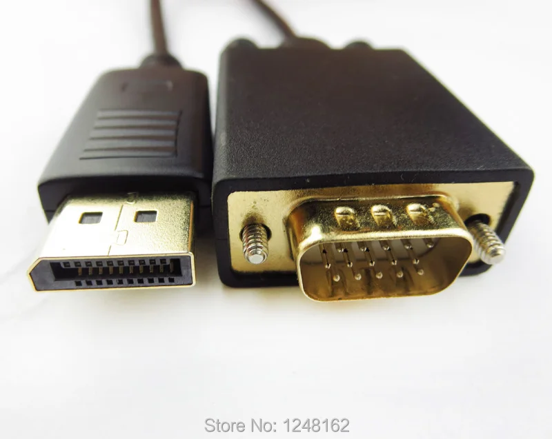 6FT Displayport DP Male To VGA male Adapter Display Port Cable Converter Black