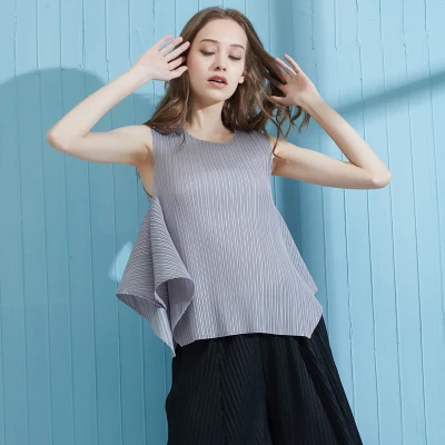 Gratuite Sans Livraison En De Lâche gris Mode Noir shirts army vert orange T Pli multi bourgogne Miyake Couleur Stock Manches Solide Green rose dwr7rnqf