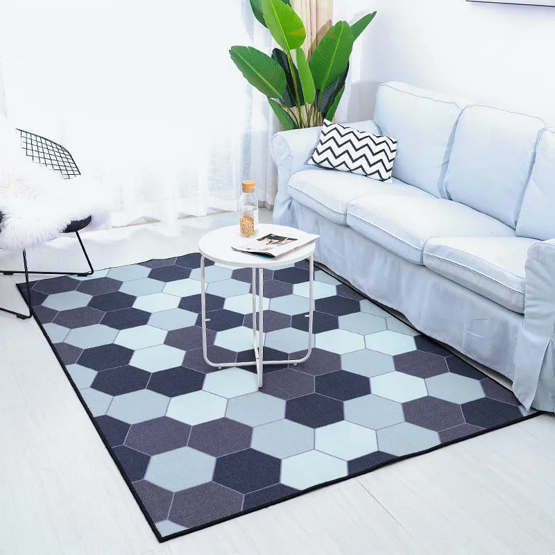 

Modern Simple Style 3D Geometry Diamond Lattice Rectangle Carpet Washable Non-slip Rug for Living Room/Bedroom/Sofa pads