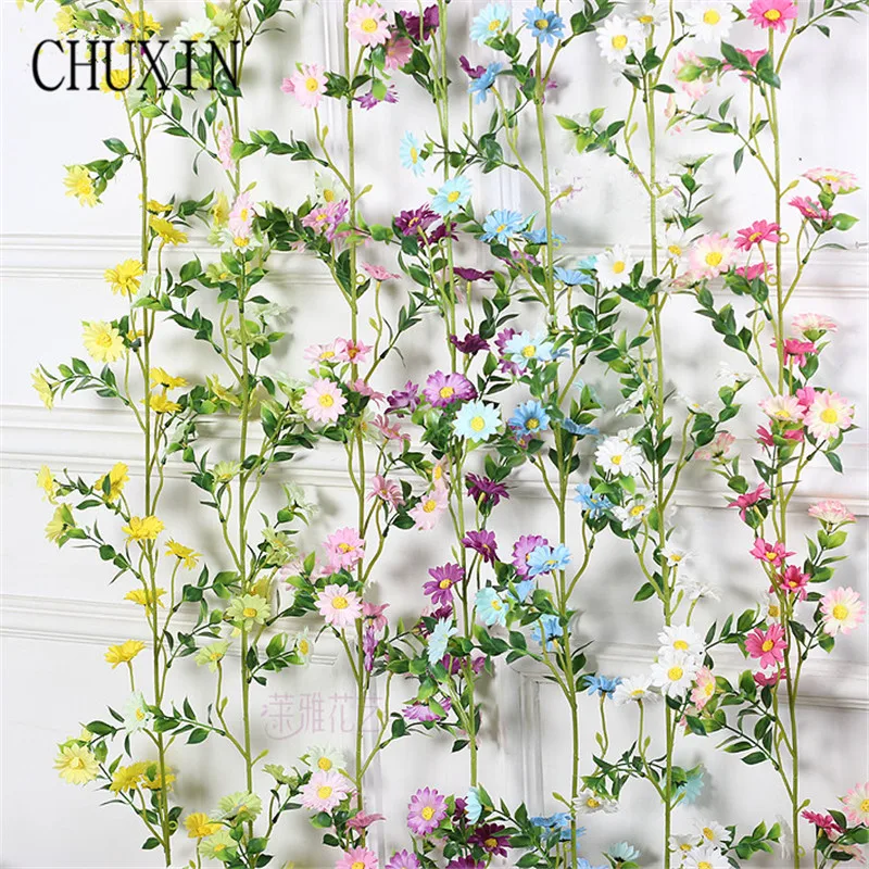Artificialsilk Sun Chrysanthemum Vine Wall Hanging Fake Flower