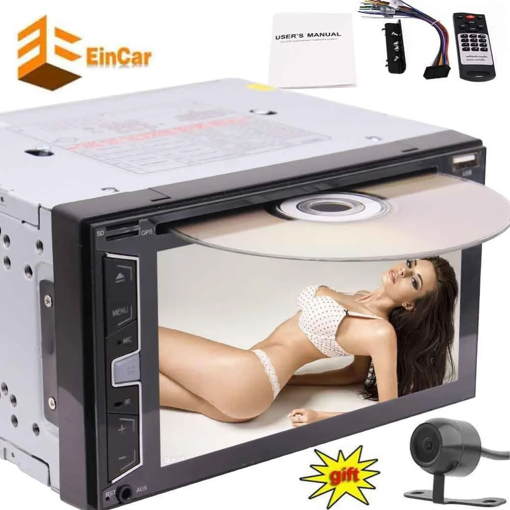 

Eincar 6.2" automagnitol 2Din Car DVD autoradio Radio FM BT autoradio Stereo Audio Player no gps car radio player monitor+camera