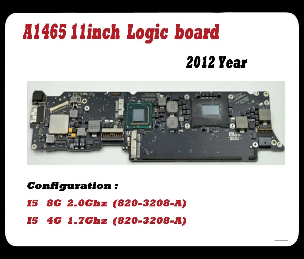 

Laptop 100% working logic board for Macbook Air 11'' A1370 A1465 motherboard I5 4G 1.7Ghz 820-3208-A 2012Year
