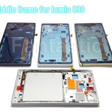 Yamerepair оригинальная новая Передняя ЖК-Рамка Замена для Nokia lumia 830 средняя часть корпуса с боковой кнопкой