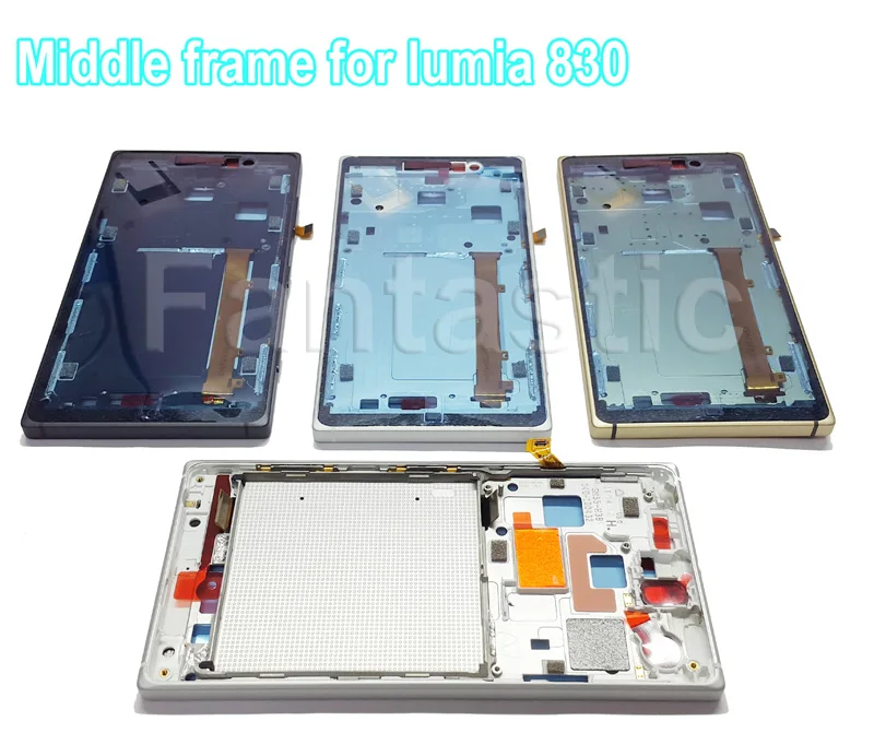 

Yamerepair 100% Original New Front LCD Frame Replacement for Nokia lumia 830 Middle housing with side button