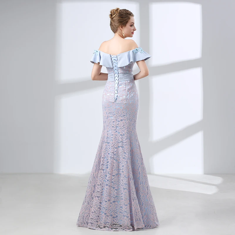 Forevergracedress сексуальные платья с открытым плечом Новое прибытие Русалка Кружева Формальные платья большого размера изготовленные на заказ