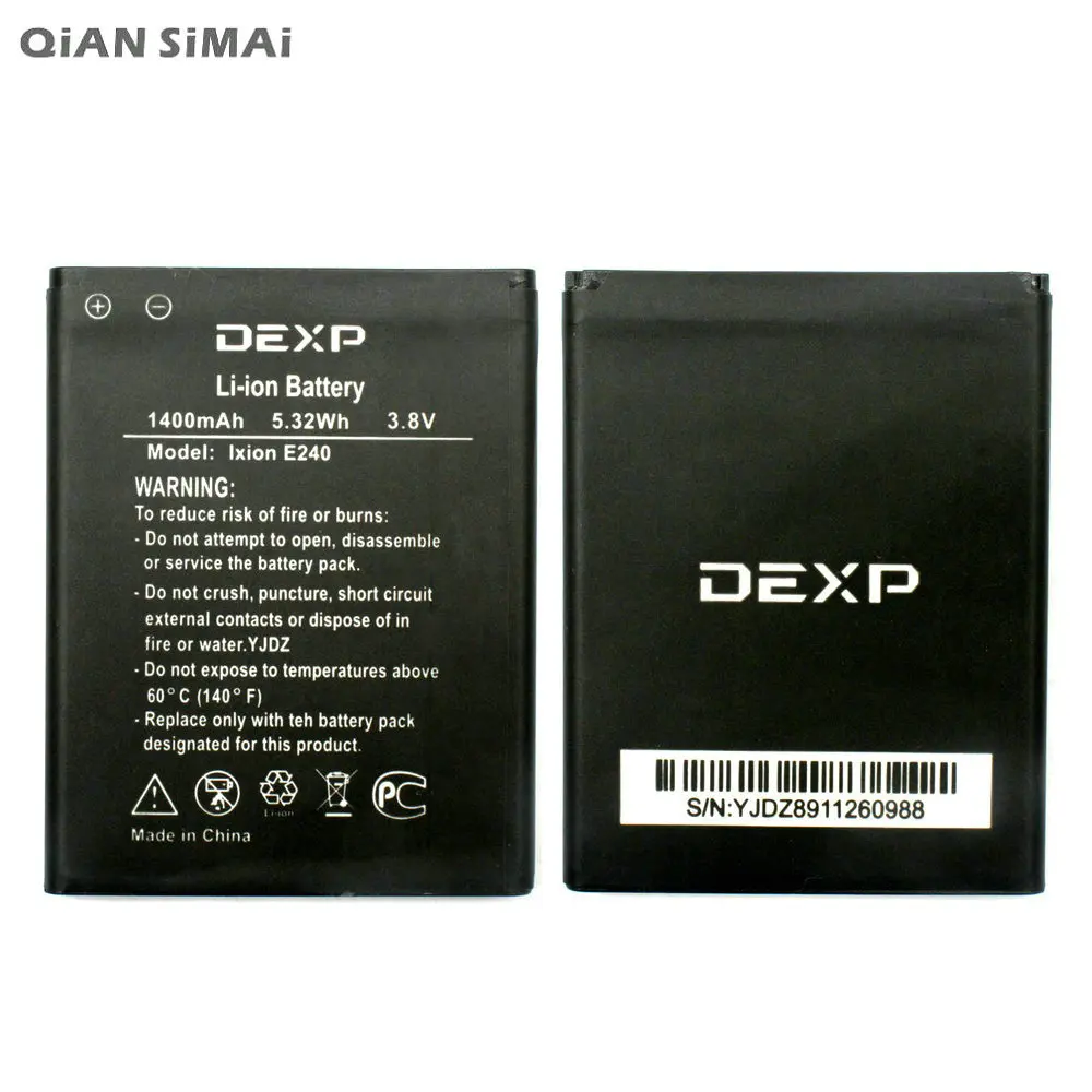 QiAN SiMAi 1 шт. 100% высококачественный аккумулятор 1400 мАч для телефона DEXP Ixion E240|battery