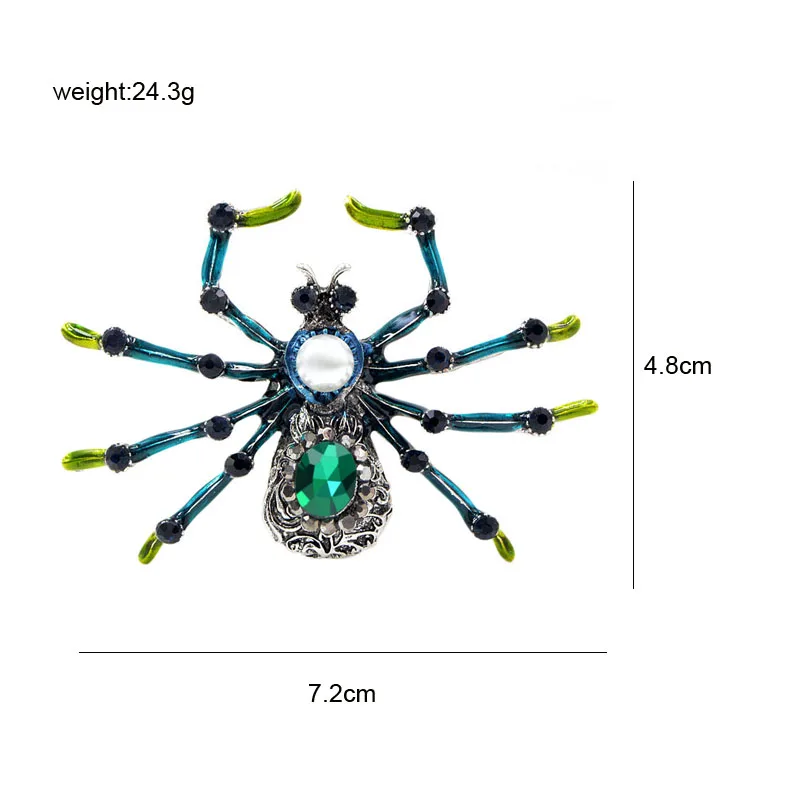 CINDY XIANG, 2 цвета,, большие броши пауки для женщин, винтажный стиль, модная брошь в виде насекомых, на булавке, вечерние аксессуары, хороший подарок