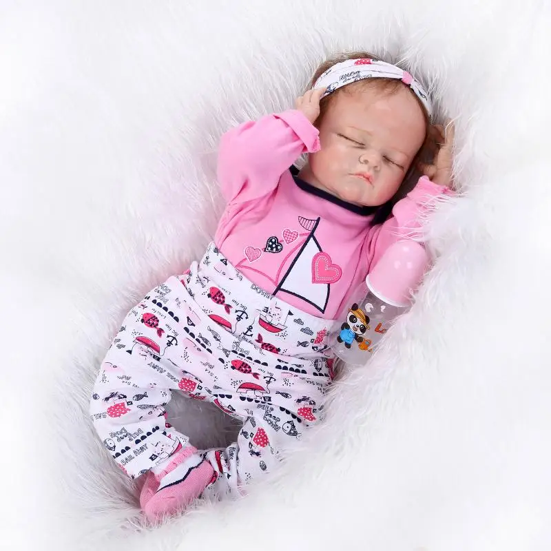 

New Solid Silicone Simulation Reborn Baby Doll 20inch 53cm Super Good Feel Super Hot Selling Dolls