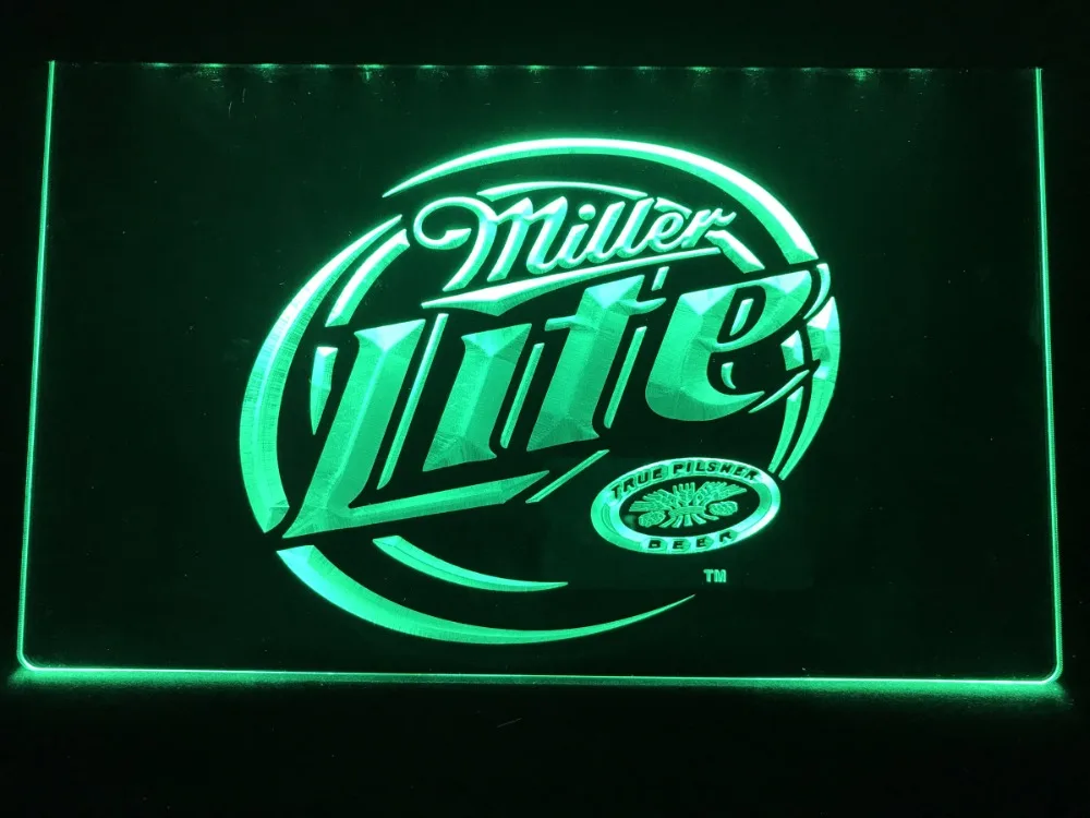 A016 Miller Lite/Пиво отображает логотипы светодиодный неоновый светильник