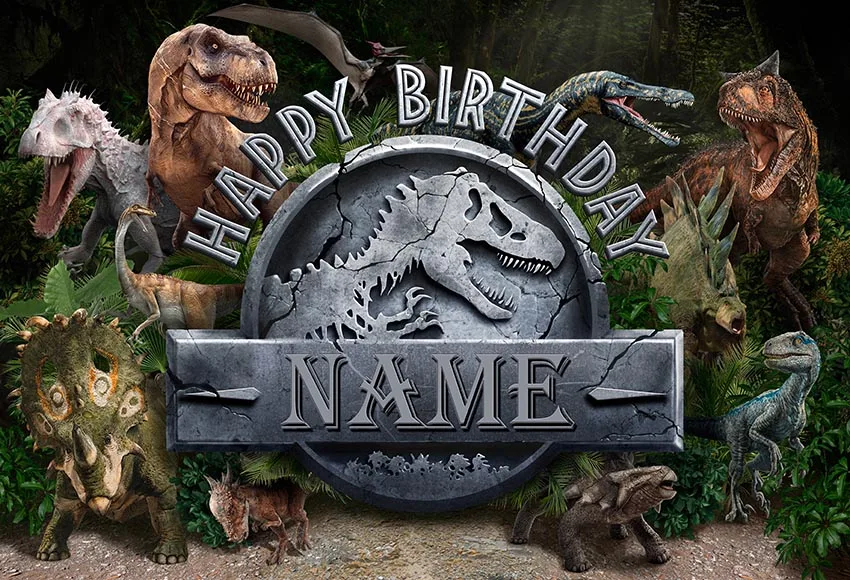 Photography Backdrop Jurassic Park World Dinosaur Theme Party