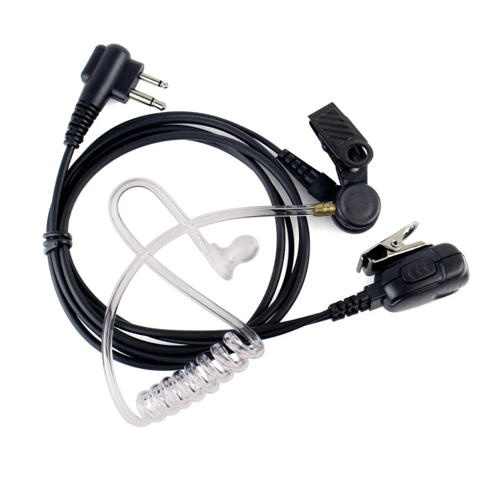 XQF акустический трубчатый наушник Mic PTT гарнитура для Kenwood HYT UV5R 888S Motorola GP88 CLS1450 Midland