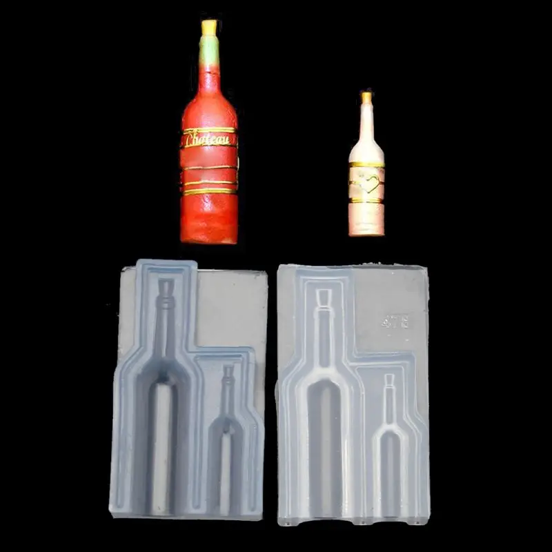 

DIY Small 3D Wine Glass Bottle Silicone Resin Mold Resin Casting Art Craft Tools
