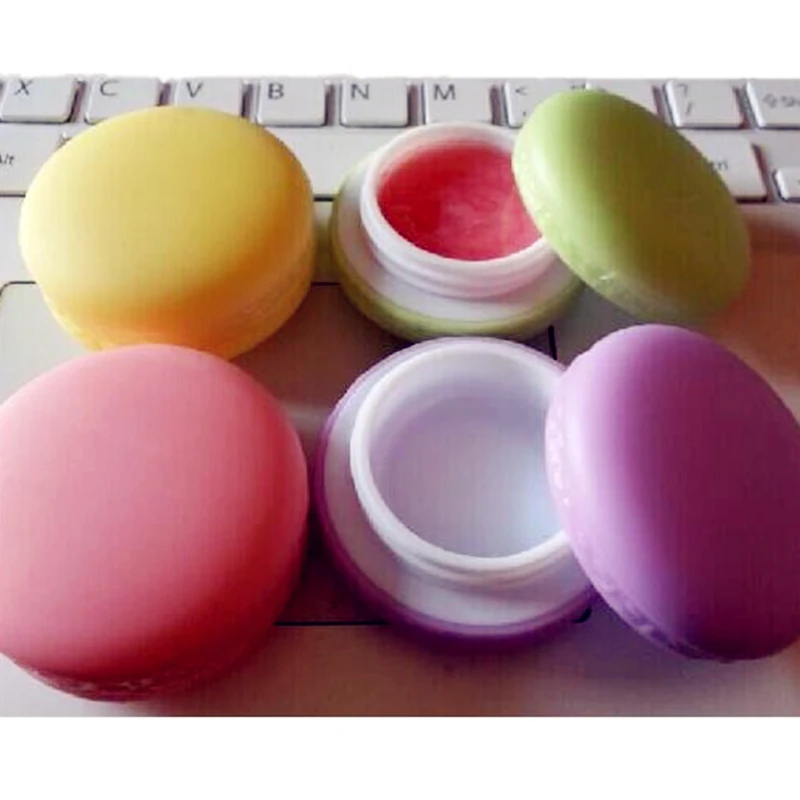 

CFen A's Candy Color Macarons empty cosmetic containers plastic lip balm container sub-bottling DIY lip gloss box,500pcs/lot