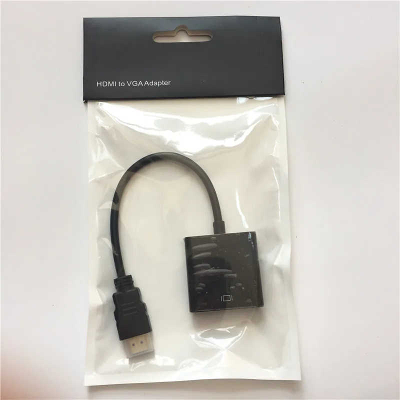 HEONYIRRY HDMI в VGA Кабель-адаптер 1080P цифро-аналоговый видео аудио конвертер кабель для ПК HD tv xbox PS3 PS4 ноутбук ТВ коробка - Цвет: Adapter only