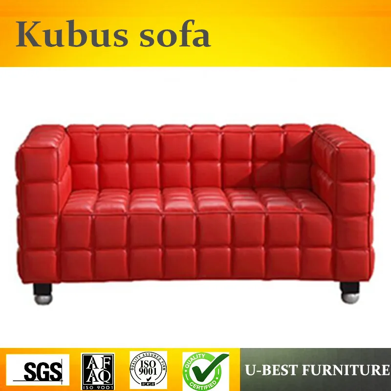 Us 429 0 U Best Living Room Modern Leather Josef Hoffman Kubus Sofa With 2 Seater Design Couch In Sofas From Furniture On