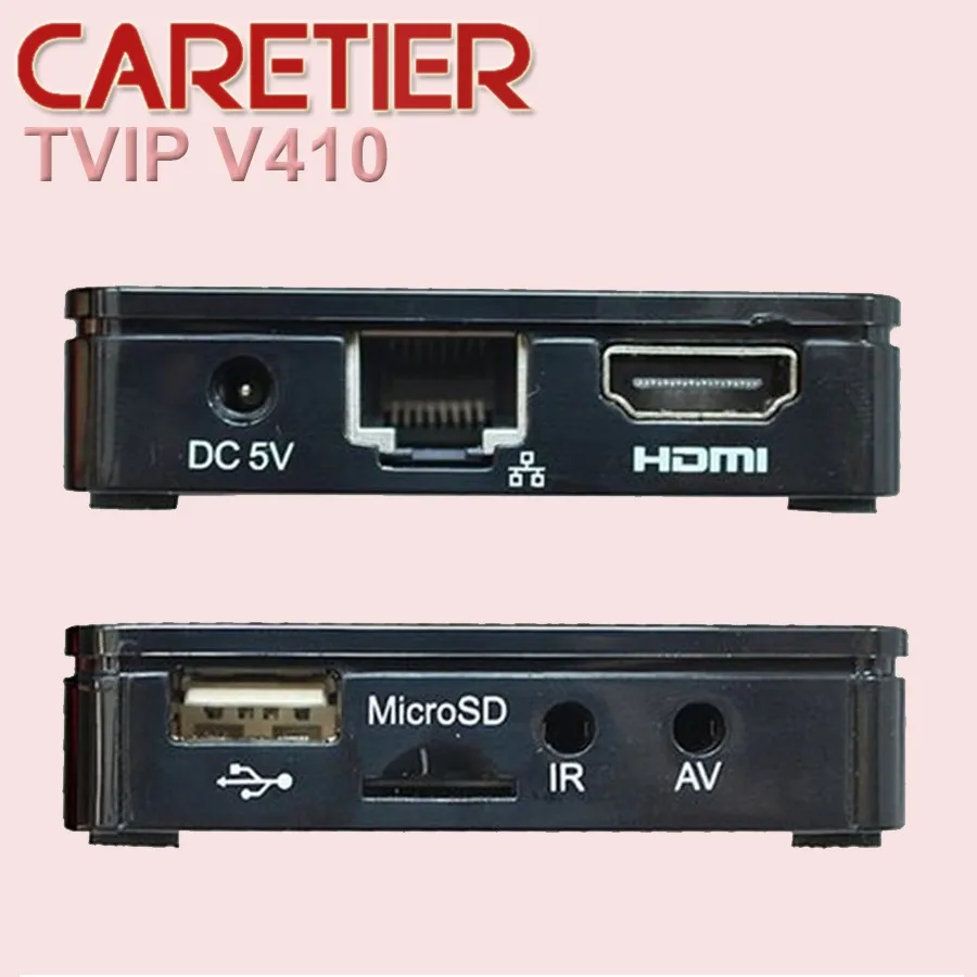 Оригинальная мини-Декодер каналов кабельного телевидения с двойной Системы Linux или Android 4,4 IPTV set-top box из TVIP V410 вместо того, чтобы 254