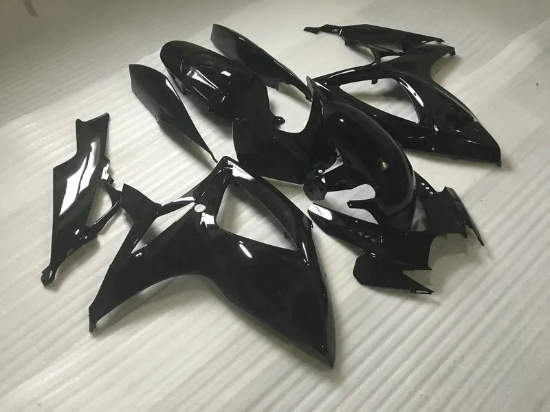Мотоциклетный вставной обтекатель комплект для SUZUKI GSXR600 750 K6 06 07 GSXR 600 GSXR750 2006 2007 ABS черный глянец обтекатели комплект+ подарки SB06