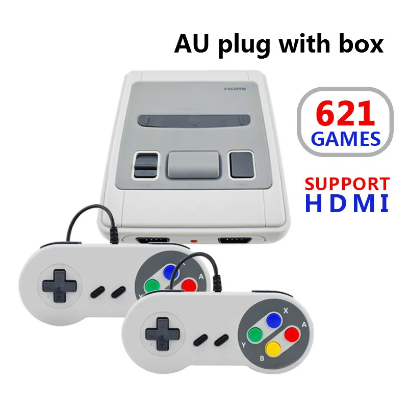 Мини ТВ игровая консоль для HDMI/AV 8 бит Ретро игровая консоль встроенный 621/400 игр для ТВ - Цвет: AU plug For HDMI box