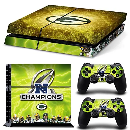 

NFL 15 Teams AVAILABLE Green Bay Packers ps4 skin Decal Skin Sticker for Playstation 4 PS4 + 2 Free Controller Covers 1 pc