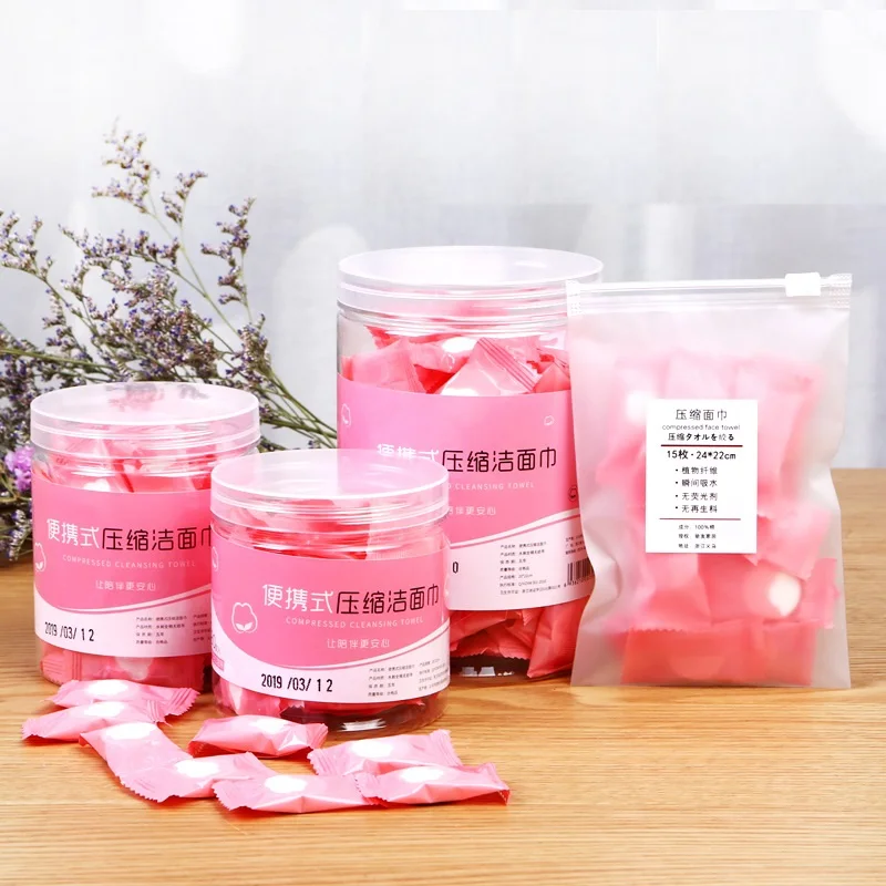 

50pcs/lot Outdoor Travel Magic Compressed Cotton Disposable Towel Tablet Capsules Cloth Wipes Paper Tissue Mask