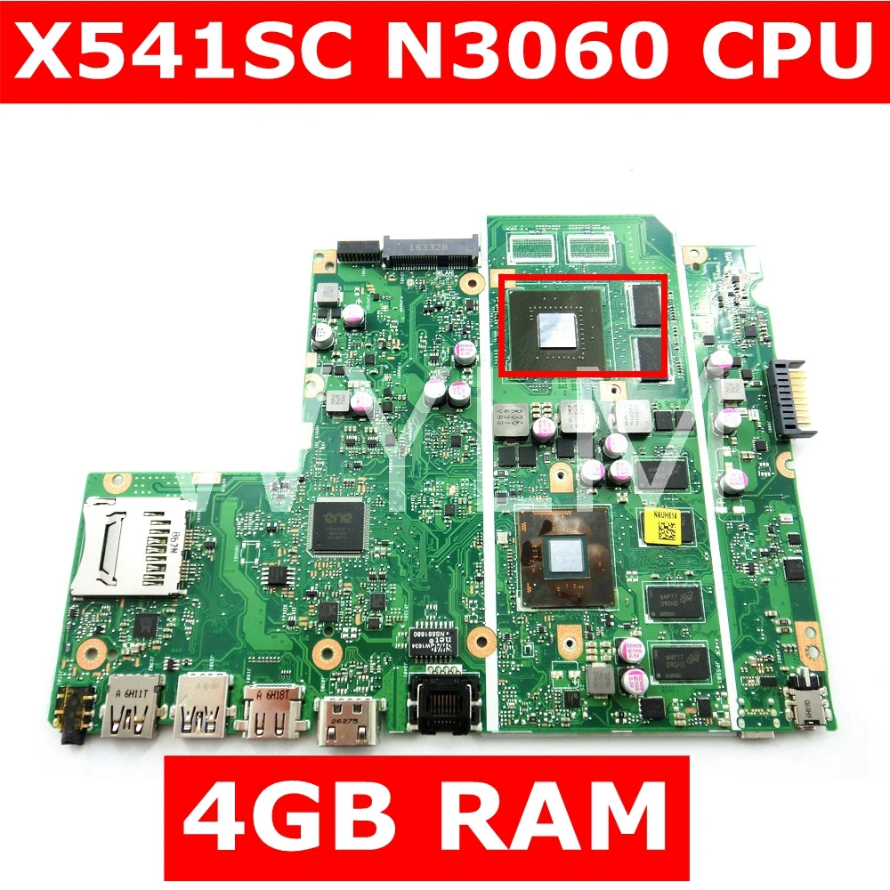 

X541SC MB._4G/N3060/AS V1G 90NB0CI0-R00040 Mainboard For Asus X541S X541SC X541SA Laptop motherboard 100% tested free shipping