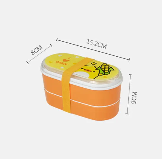 6 цветов Мультфильм Портативный Ланч бокс микроволновая печь Bento коробки