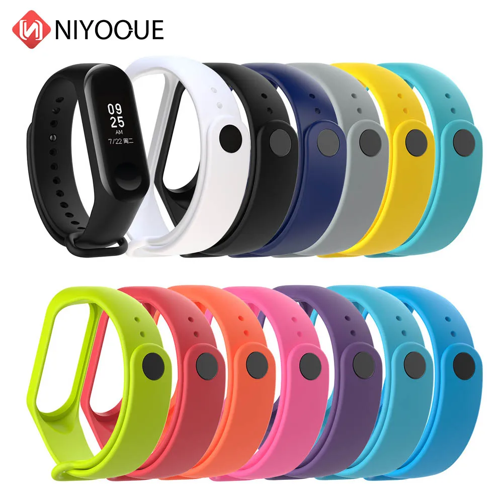 

20pcs/lot For Xiaomi Mi Band 3 & 4 Version Replace Strap MiBand 4 3 Silicone Wristbands Color ful