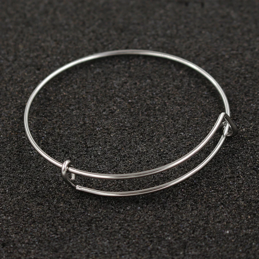 

Fnixar 1.6mm Wire Stainless Steel Expandable Bracelet Base Adjustable Blank Bangle DIY Charm Bracelets& Bangles 50 piece/lot