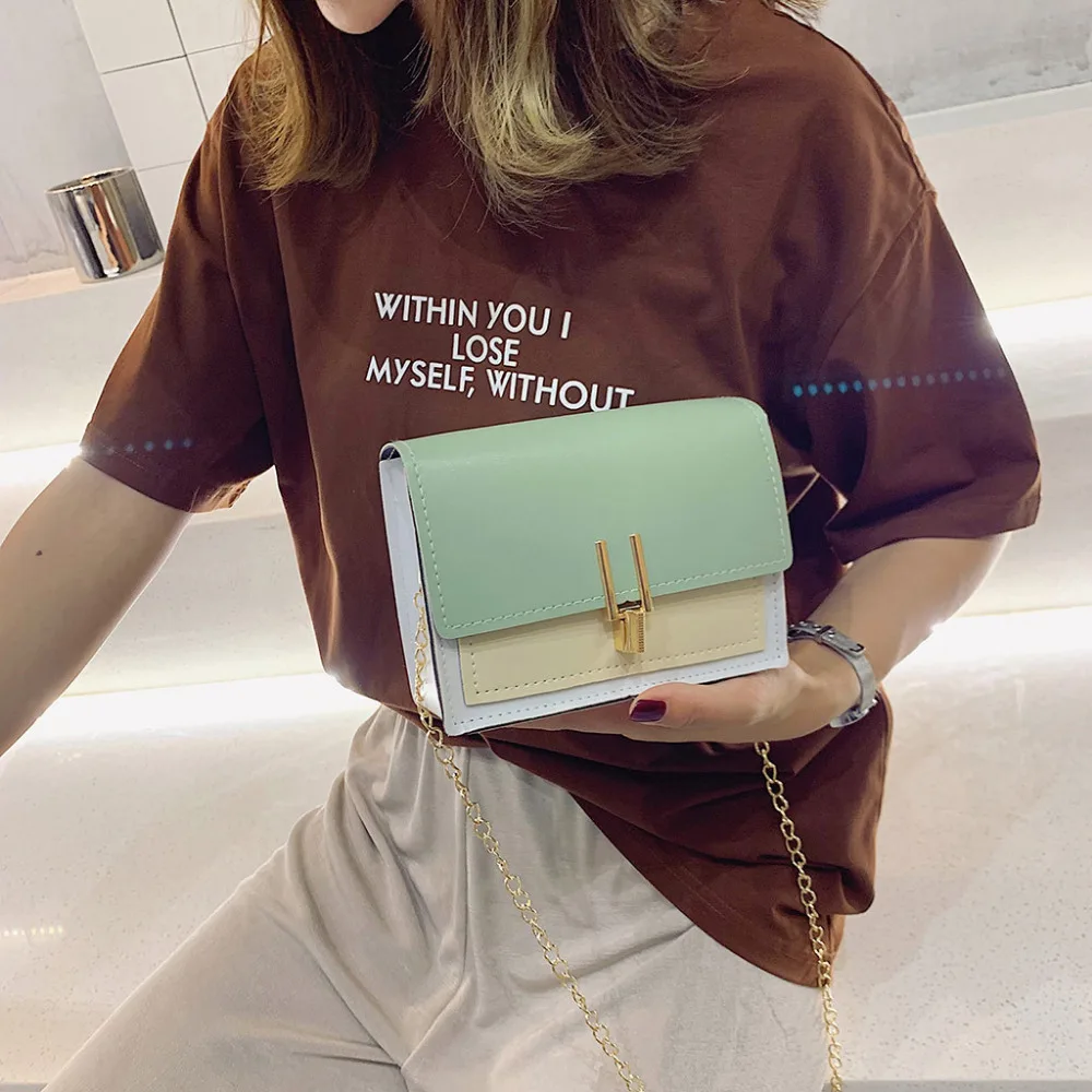 Women's Small Square Bag All-purpose Single Shoulder Messenger Bags Small PU Candy Color Ladies Hand Bags Bolsa Feminina Torebka