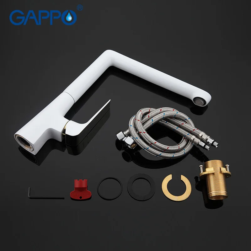 GAPPO Golden kitchen faucet water mixer tap torneira white kitchen sink faucet Brass water faucet tap 360 rotate kitchen taps GAPPO Golden kitchen faucet water mixer tap torneira white kitchen sink faucet Brass water faucet tap 360 rotate kitchen taps