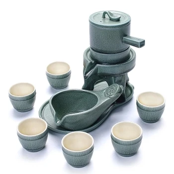 

Ancient stone semi-automatic Kung Fu tea set Automatic effluent lazy blisters