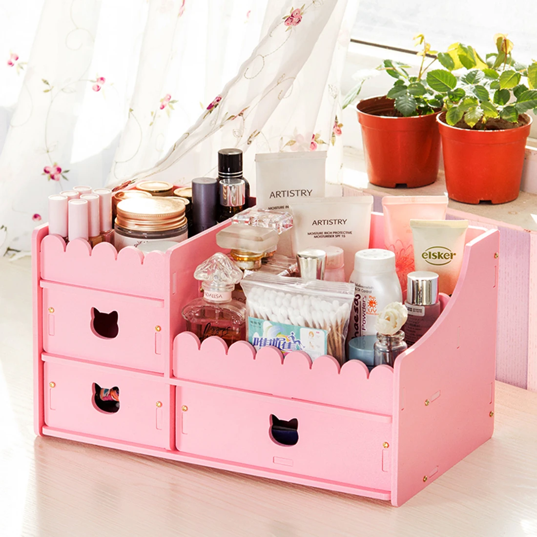 Buy Plastic Make up Organizer Storage Box Drawer Box