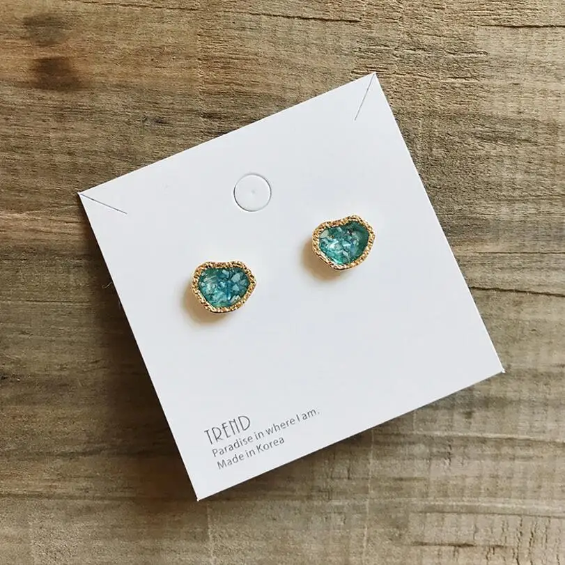 

Fashion 925 Sterling Silver Bling Geometric Irregular Shell Stud Earrings For Women Girl Brincos Accessories Jewelry