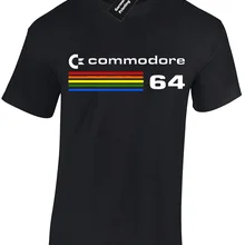 COMMODORE 64 MENS T camisa RETRO GAMER ventilador de videojuegos VINTAGE de los años 80 la consola regalo S-5XLCool Casual orgullo t camisa de los hombres Unisex nueva moda