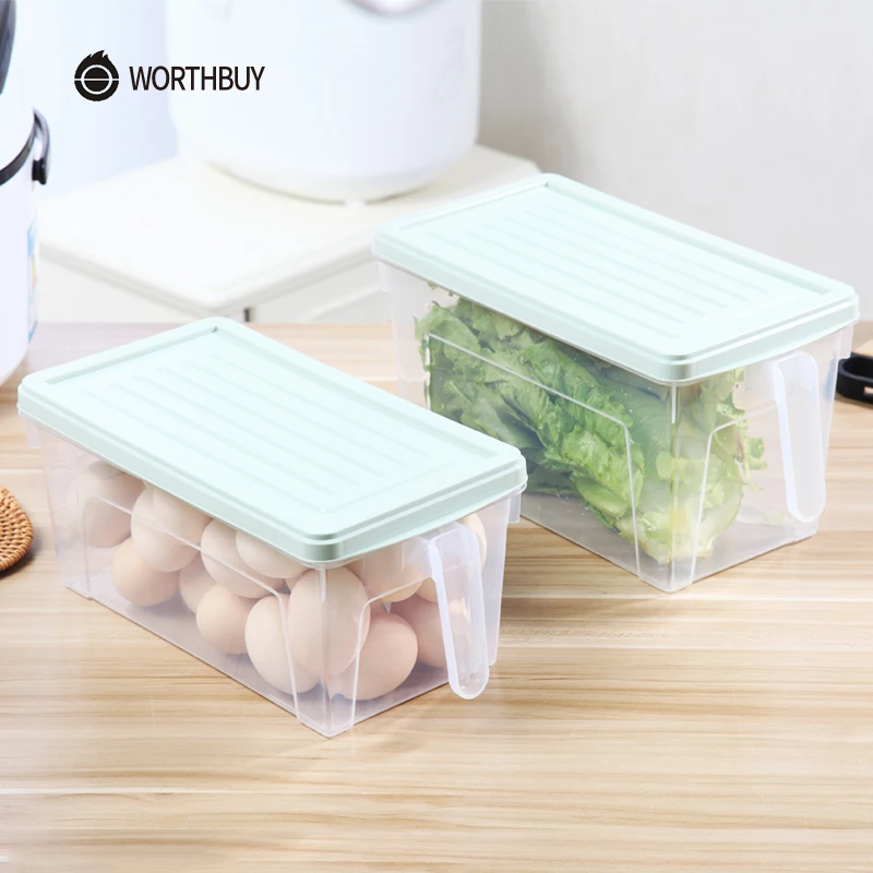 WORTHBUY органайзер для холодильника BPA БЕСПЛАТНО пластиковый контейнер хранения