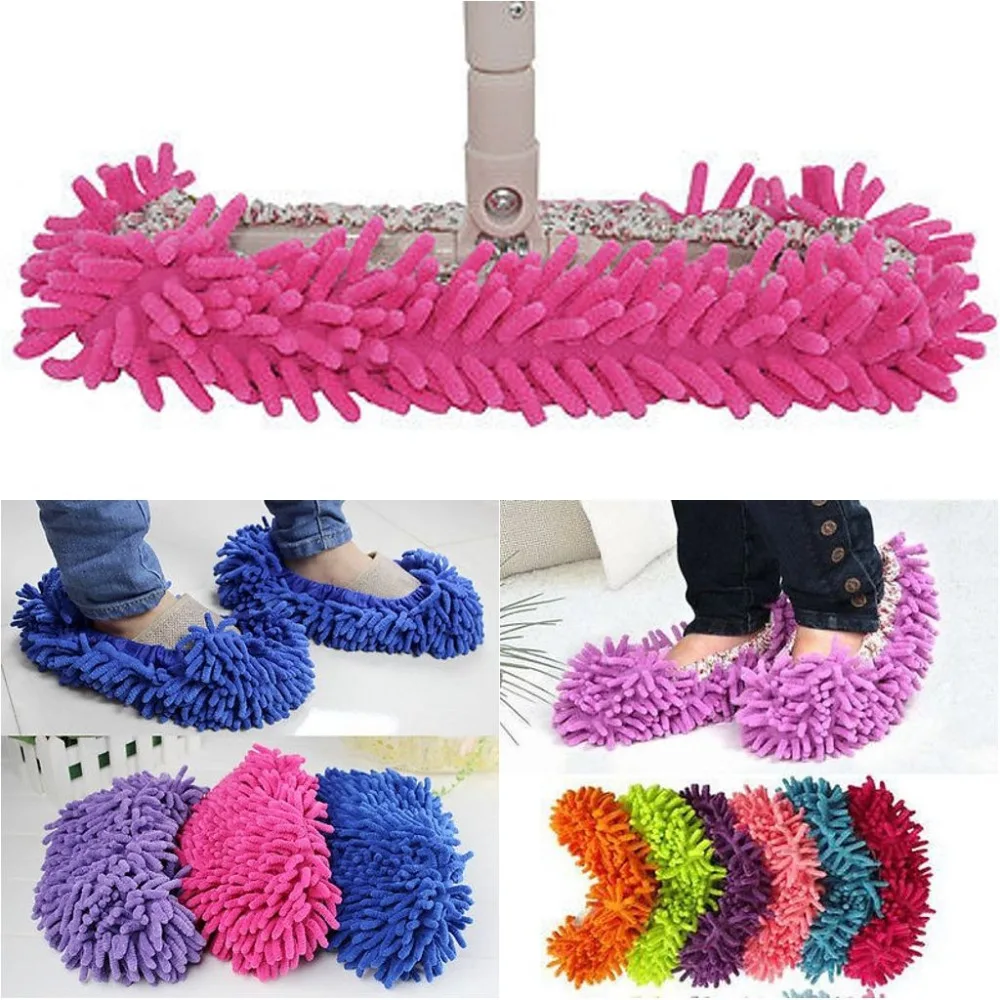2pcs Dust Floor Cleaning Shoes Mop House Clean Shoe Cover Multifunctionin Cleaning Brushes from