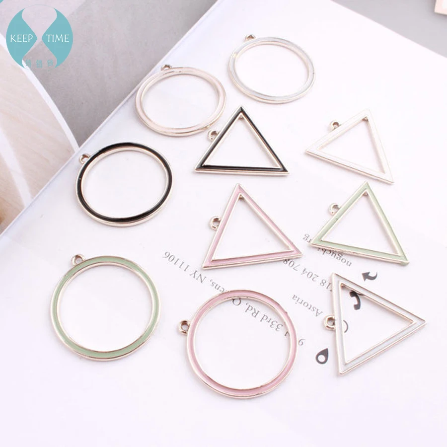 Diy Accessories Alloy By Triangle Circular Border Earrings Materials Diy Accessories Alloy By Triangle Circular Border Earrings Materials Bracelet Pendant Necklace Parts In Jewelry Findings Components From