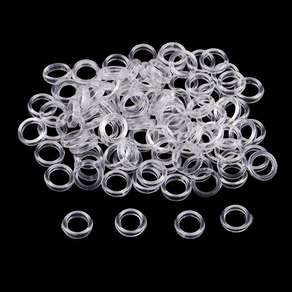 100 Pieces Nylon Bra Strap Adjuster Slider O Ring Lingerie DIY Sewing Crafts 6mm