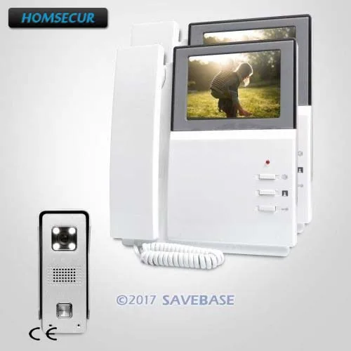 HOMSECUR 4.3inch Color Wired Video Door Phone Customizaed System for House/ Flat HOMSECUR 4.3inch Color Wired Video Door Phone Customizaed System for House/ Flat