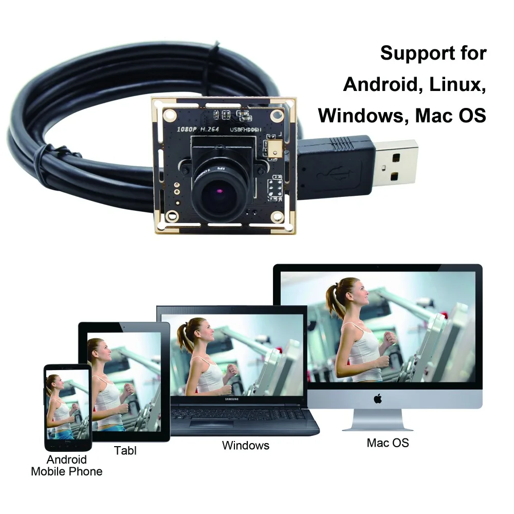 Плата модуля камеры Starlight 1080P USB с объективом F1.8 6 мм и низким освещением 0.01lux usb SONY