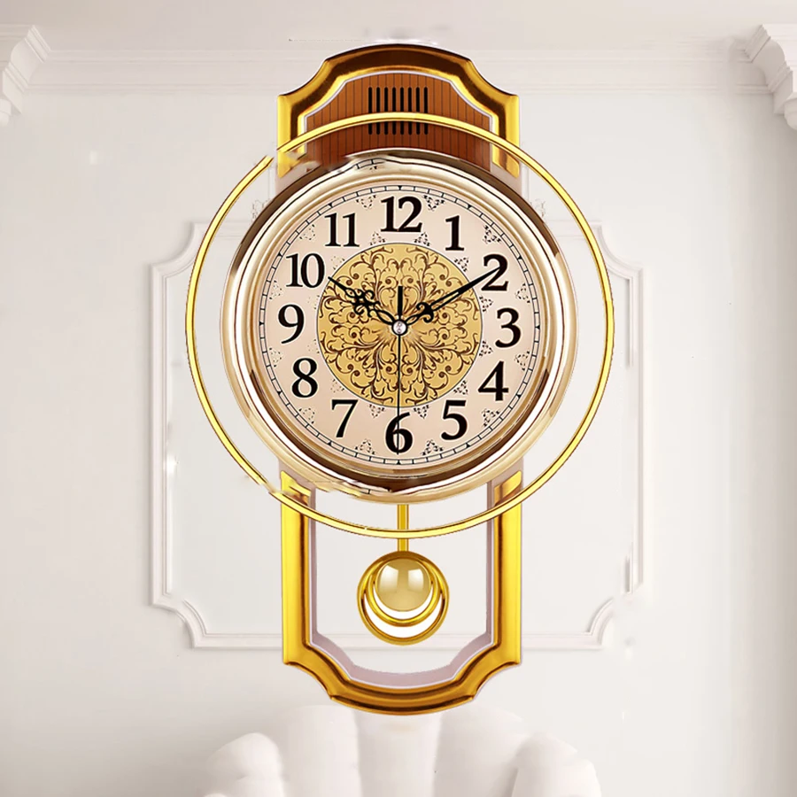 Винтажные маятниковые настенные часы настенный домашний декор беззвучные часы потертые шикарные Reloj Pared Grande