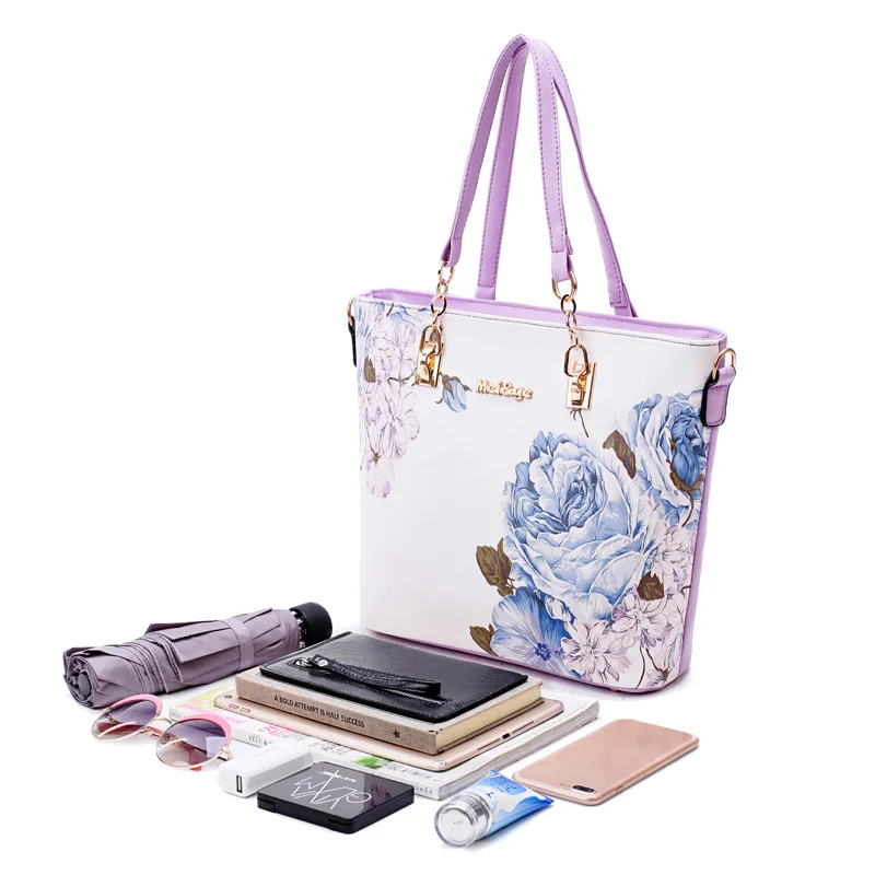 MIWIND New Women Handbag PU Leather Female Bags Fashion Shoulder Bag High Quality 6-Piece Set Designer Brand Bolsa Feminina