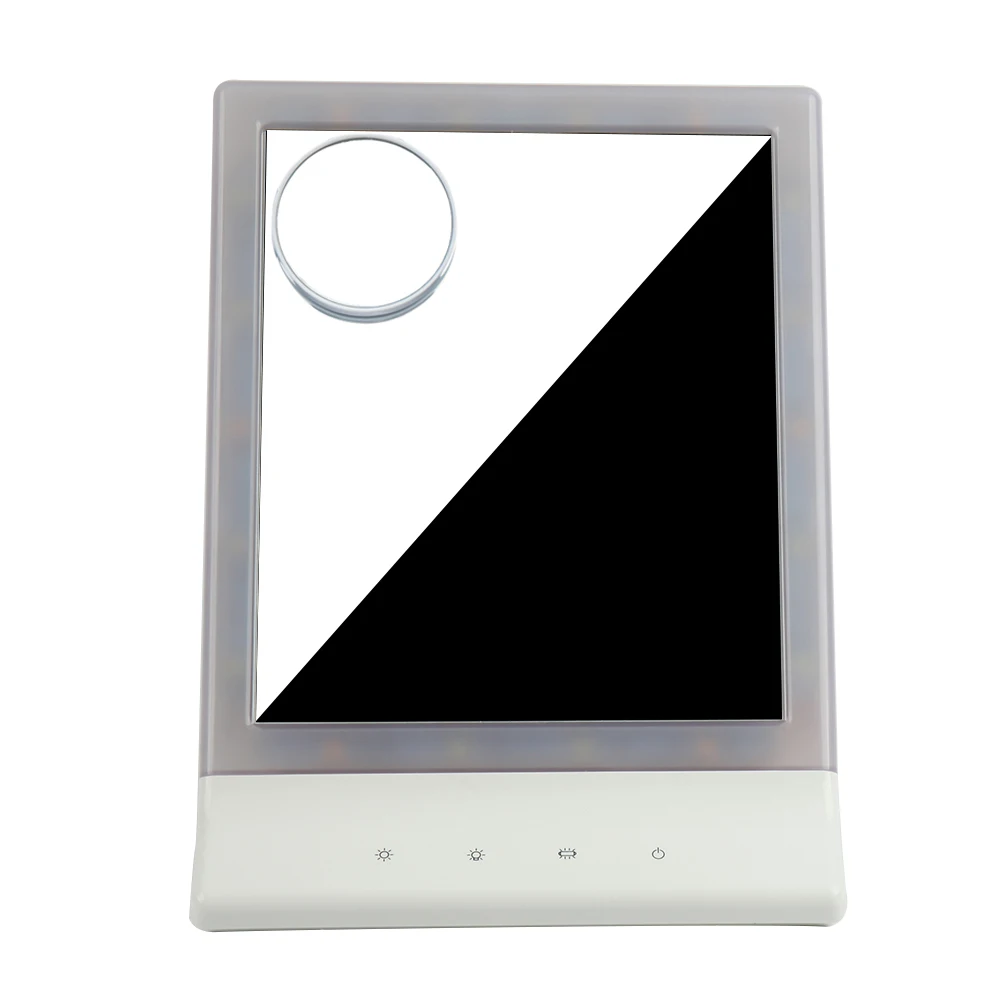 

Adjustable 18 LED Light Makeup Mirror with 10X Magnification Sucker Mirror Desk Stand Hanging Magnifying Vanity Cosmetic Mirror