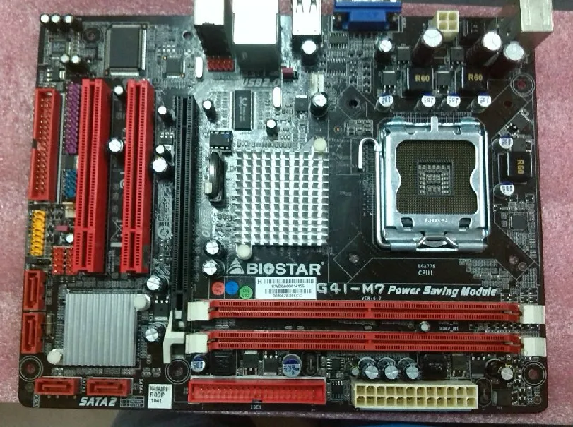 G41 motherboard Free shipping for Biostar G41-M7 DDR2 fully integratedsupports Core 2 Duo Quad-Core planetesimal g31m3 775 ddr2 4gb usb2 0 vga fully integrated g31 motherboard cd dual core core duo 100% tested perfect quality