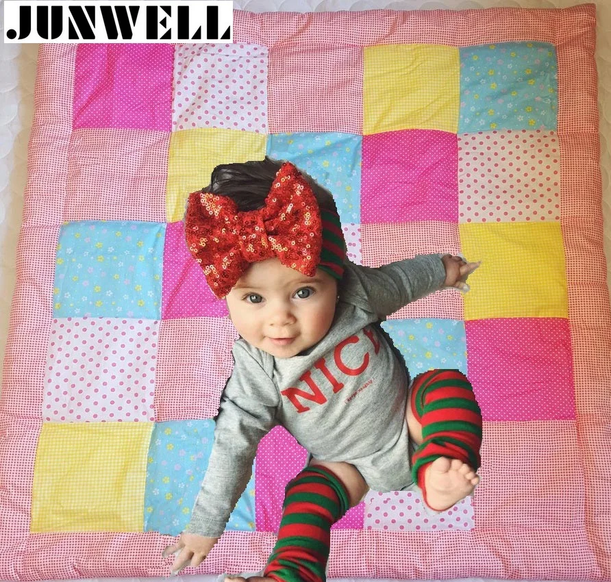 

100% Cotton Quilt Bedspread Coverlet Quilted Playmat Comforter 120X120CM