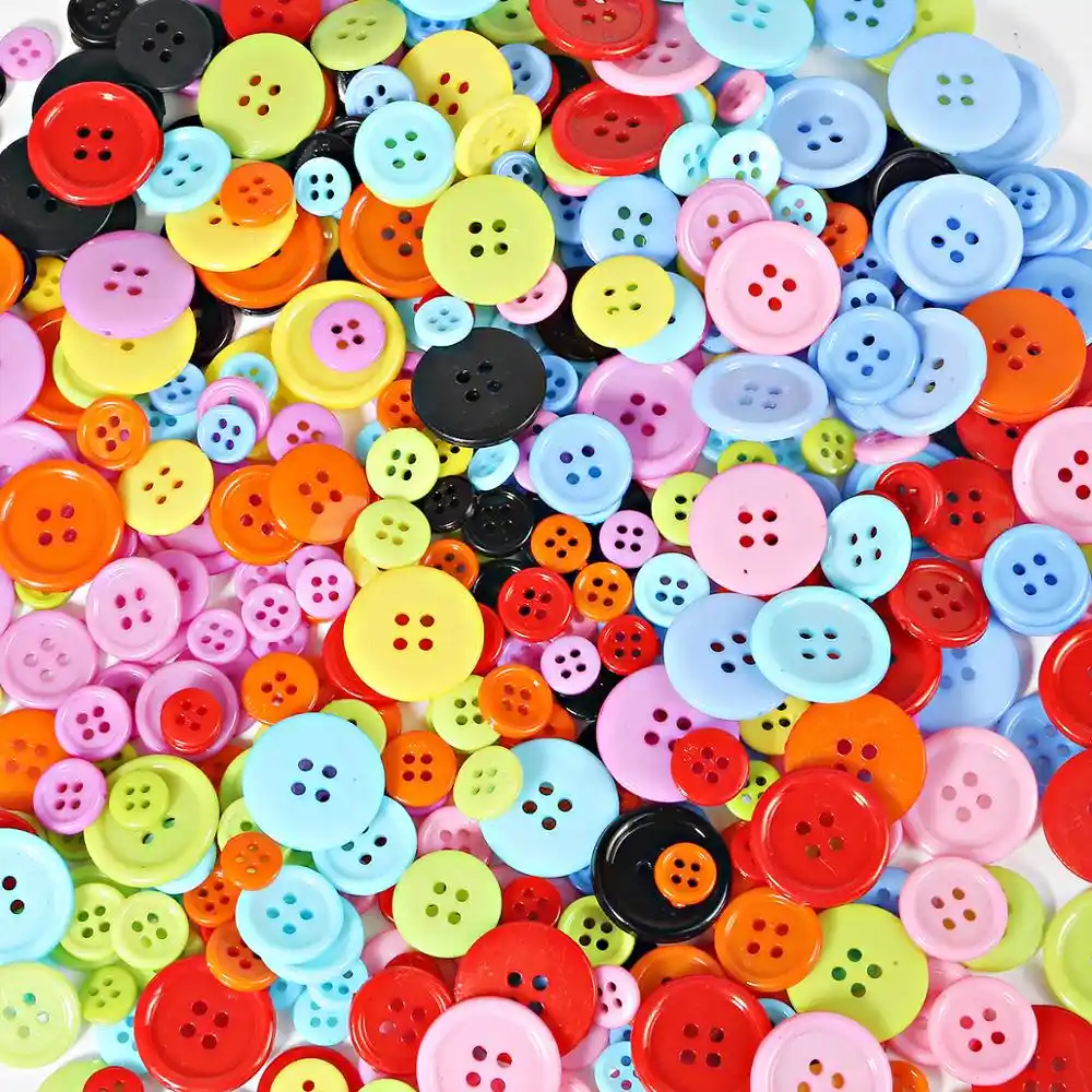50/100 шт сплошной цвет смолы круглые плоские пластиковые кнопки четыре отверстия