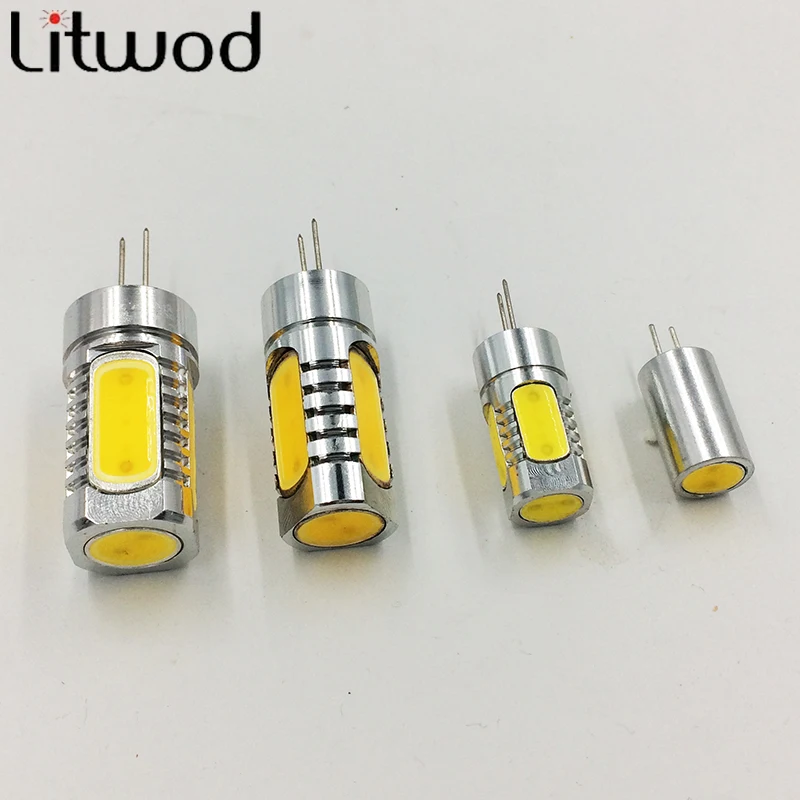 

Litwod Z90 Automotive Aluminum Led G4 DC12V 8W 6W 5W 2W 1.5W Cold White Warm White COB LED Lamp Crystal Corn Bulb